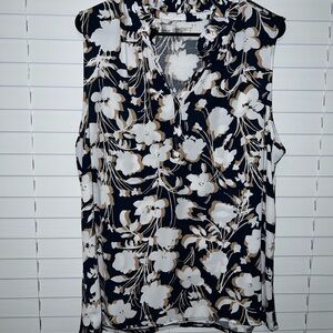 LOFT Floral Sleeveless Blouse